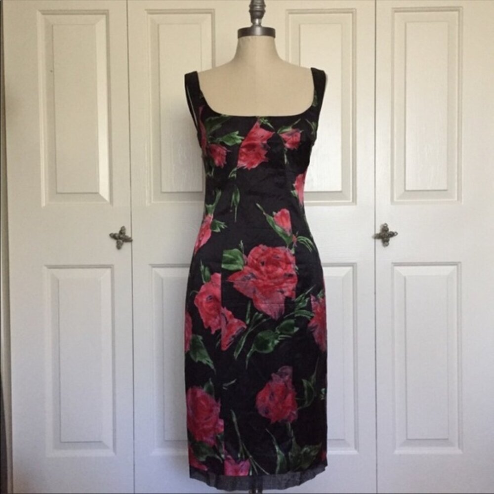 D&G Only Under 40 Floral Silk Cocktail Dress